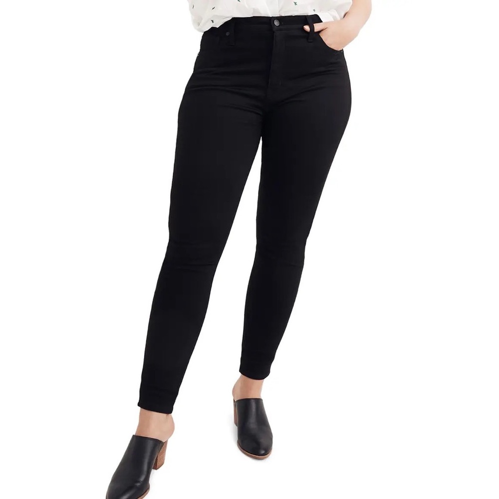 Madewell 10-inch Black High Rise Skinny Jeans